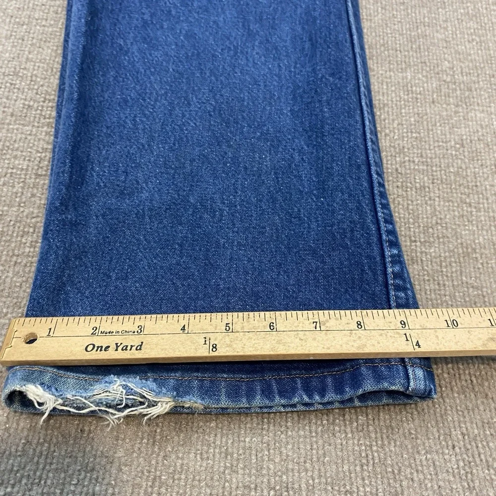 Wrangler Jeans Mens 42x32 Blue 936 DEN Cowboy Cut Slim Fit Western‎ Distressed